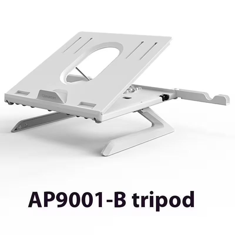 Portable Laptop Stand Adjustable Height | 9 Levels Multi-Angle Riser with Dual Phone Holders | Fits 10"–17" Laptops