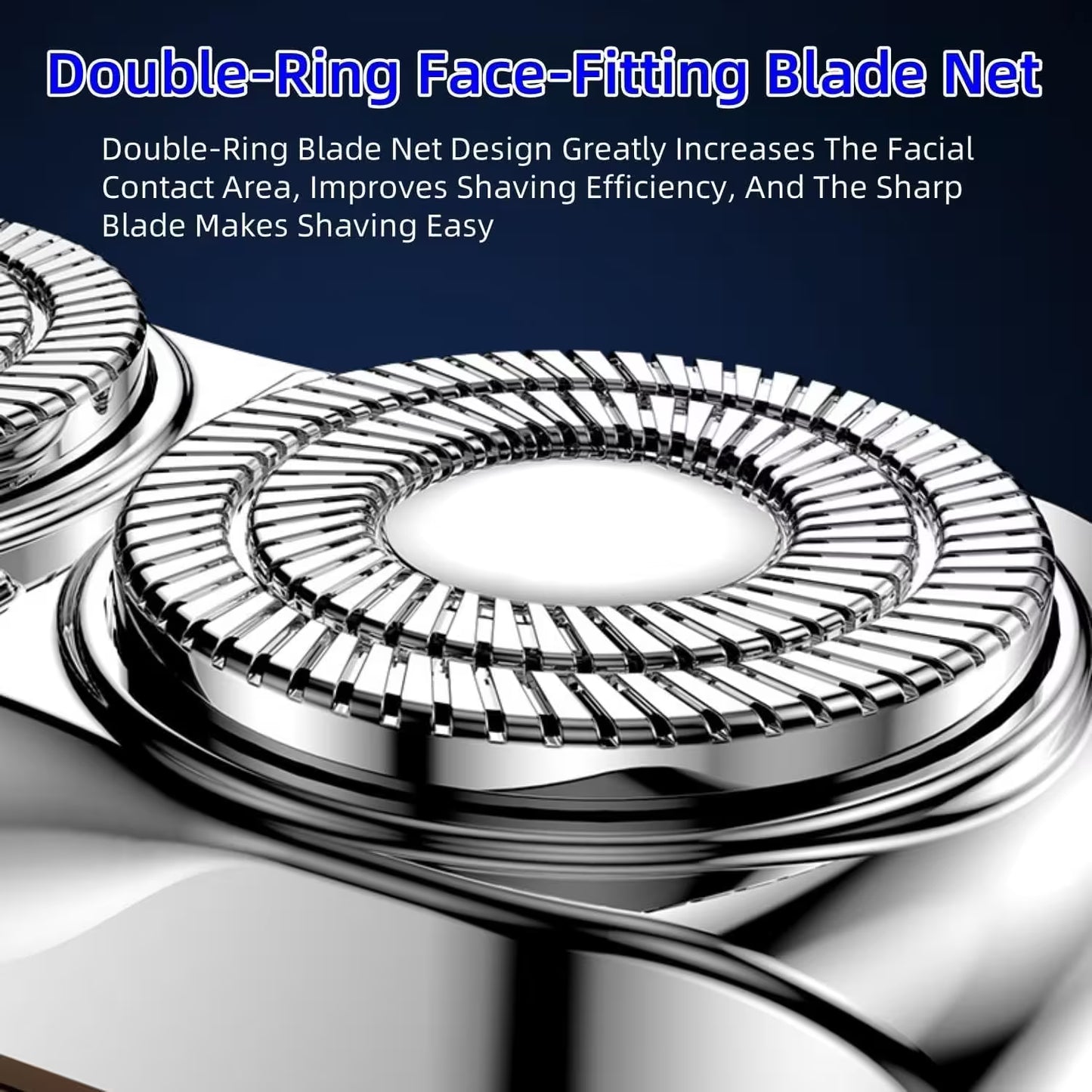 Portable Mini Electric Shaver for Men | Dual Ring Rotary Razor | IPX7 Waterproof | 60-Day Battery | USB-C Rechargeable Travel Shaver