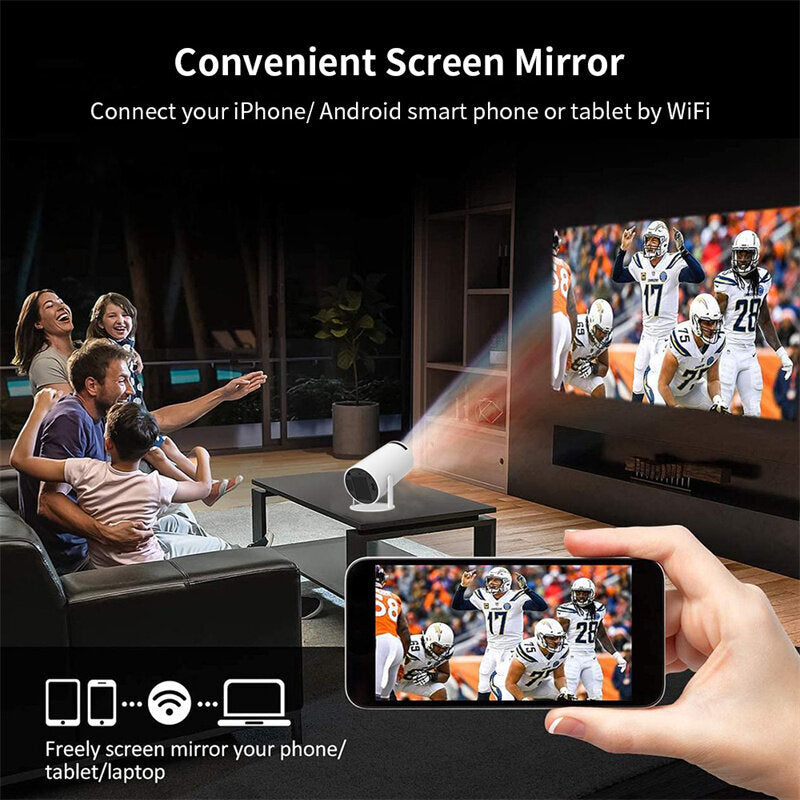 Easily to screen mirror with iPhone and android smartphones