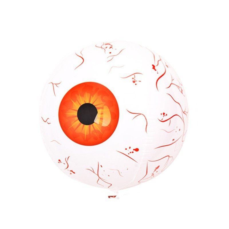 Decorative balloon with an eye design on a white background