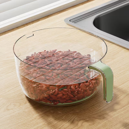 Rice Washer Strainer with Lid – Snap-Lock Colander for Rice, Beans & Veggies (No Mess, No Spills!)