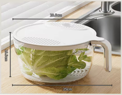 White Large Rice Washer Strainer with Lid – Snap-Lock Colander for Rice, Beans & Veggies (No Mess, No Spills!)