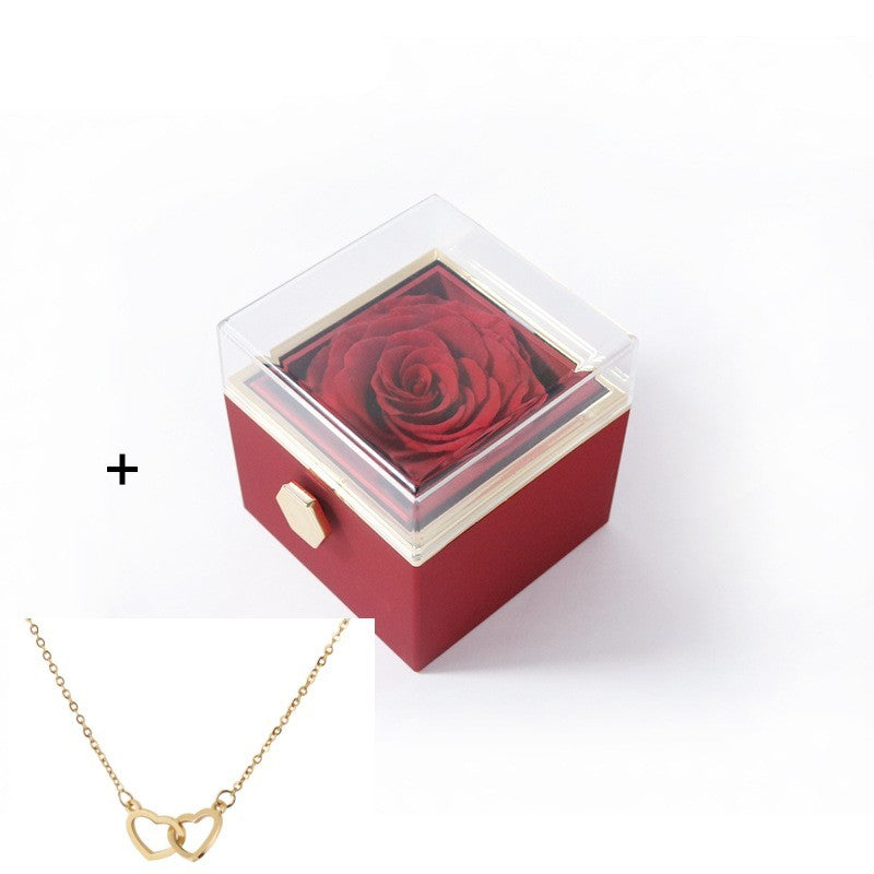 Red Box + Gold Necklace