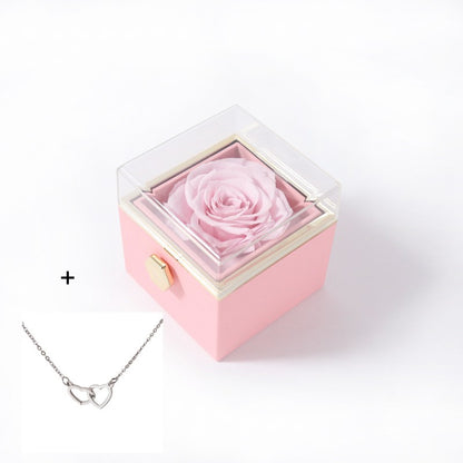 Pink Box + Silver Necklace