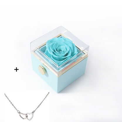 Blue Box + Silver Necklace