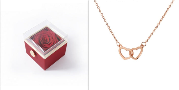 Red Box + Rose Gold Necklace