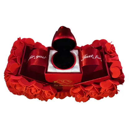 Luxury Preserved Rose Gift Box Romantic Floral Arrangement for Valentine’s Day, Anniversaries & Special Occasions