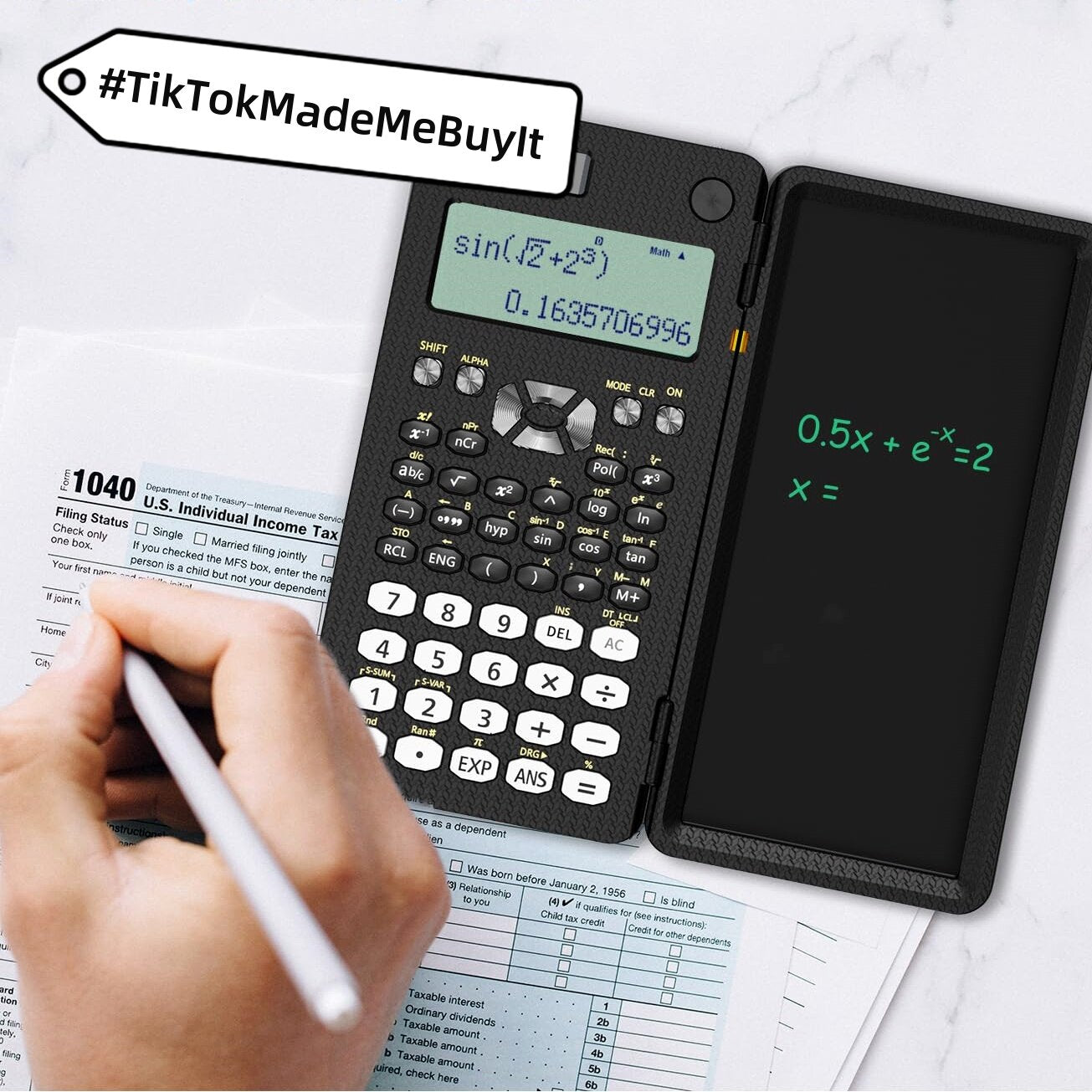 Foldable Scientific Calculator Notebook: Math & Note-Taking Made Easy!