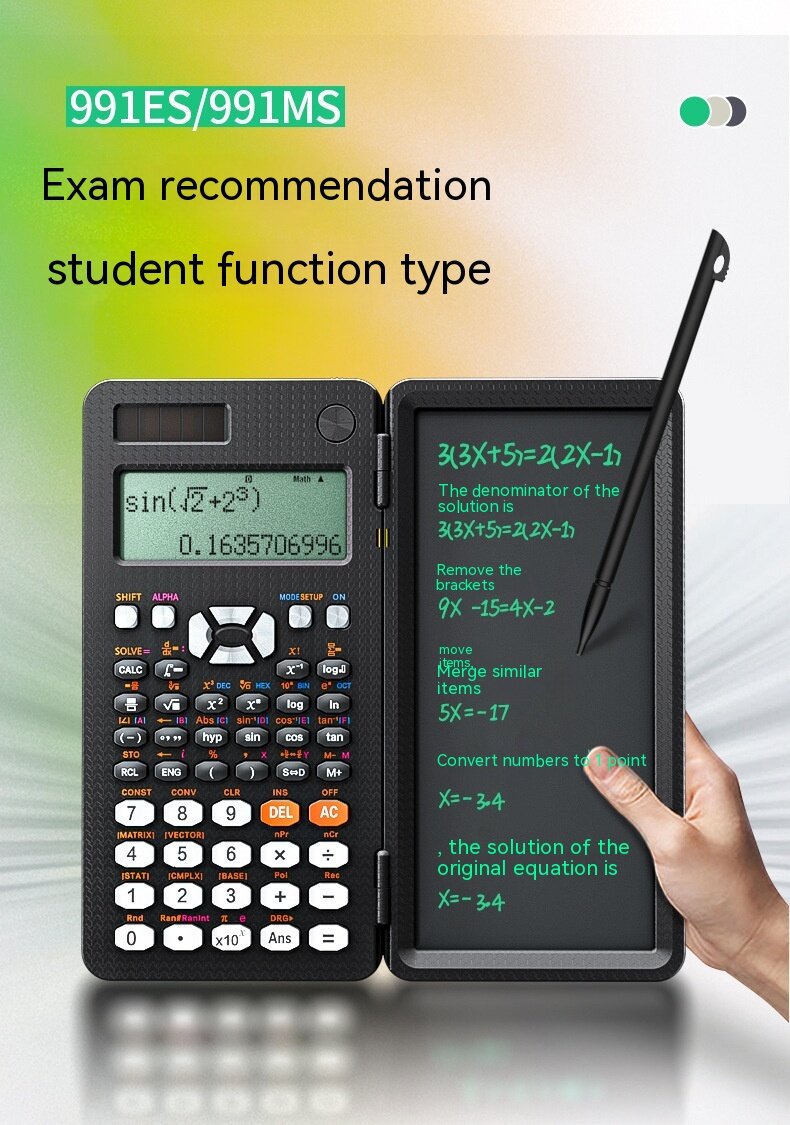 High-Quality and Durable: Made with premium materials, this calculator notebook is built to last. The calculator features advanced functions for complex calculations, while the writing pad is perfect for notes, sketches, and brainstorming ideas. Rest assured that this product will help you perform at your best for years to come.