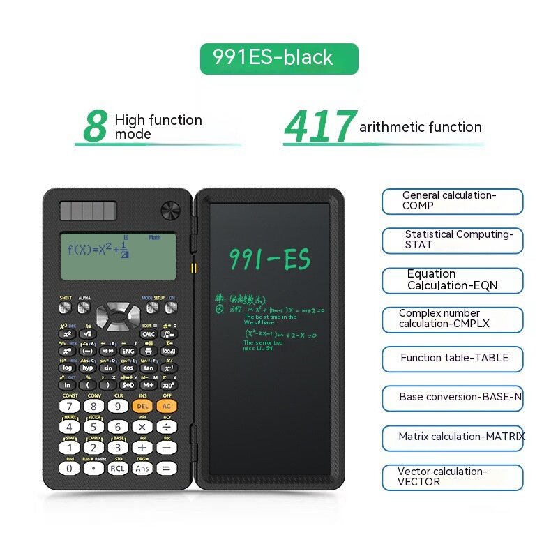 Affordable Pricing: We offer competitive rates for top-quality products, ensuring that you get the best value for your money. Purchase this Foldable Scientific Calculator with Writing Pad today and experience the convenience and efficiency it brings to your work and daily life. Don't miss out on this must-have tool - order now and start maximizing your productivity!