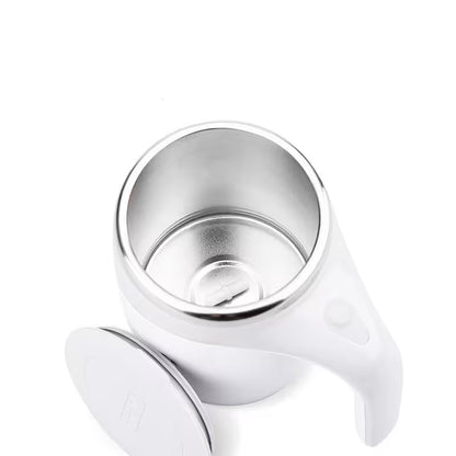 White and silver container on a white background