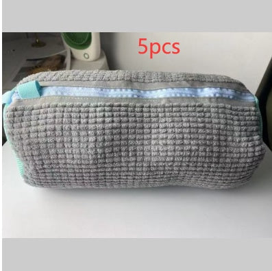 5Pcs Grey Shoe Laundry Bag