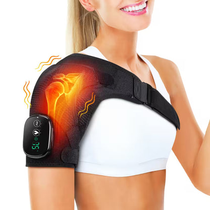 Shoulder Heating Pad Massager – 2-in-1 Heat & Vibration Therapy Wrap for Frozen Shoulder, Rotator Cuff, Arthritis & Neck Pain Relief