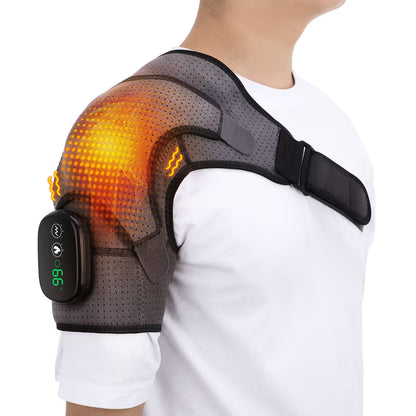 Shoulder Heating Pad Massager – 2-in-1 Heat & Vibration Therapy Wrap for Frozen Shoulder, Rotator Cuff, Arthritis & Neck Pain Relief