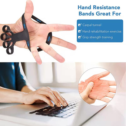 Silicone Grip Strength Trainer – 3 Resistance Levels, Dual-Mode Hand Exerciser for Rehab, Gaming, Sports & Musicians