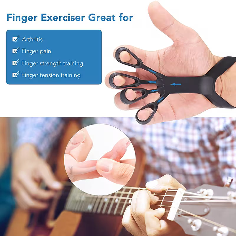 Silicone Grip Strength Trainer – 3 Resistance Levels, Dual-Mode Hand Exerciser for Rehab, Gaming, Sports & Musicians