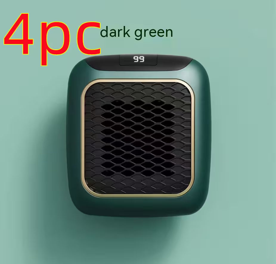 Dark green electronic device with a grid pattern on a light green background, labeled '4 pc dark green'.