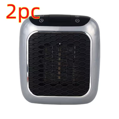 Portable heater with honeycomb design on a white background, labeled '2pc'.