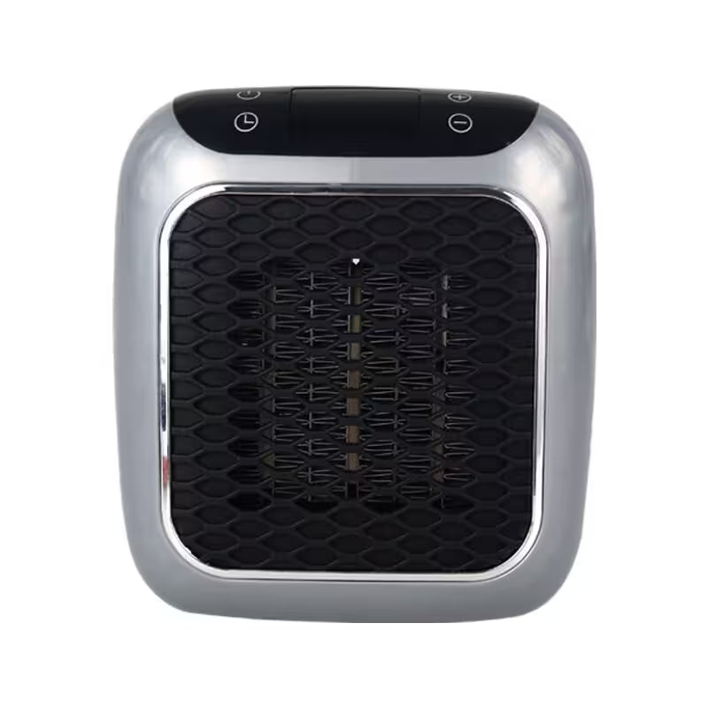 Portable space heater with honeycomb design on a white background