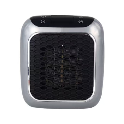 Portable space heater with honeycomb design on a white background