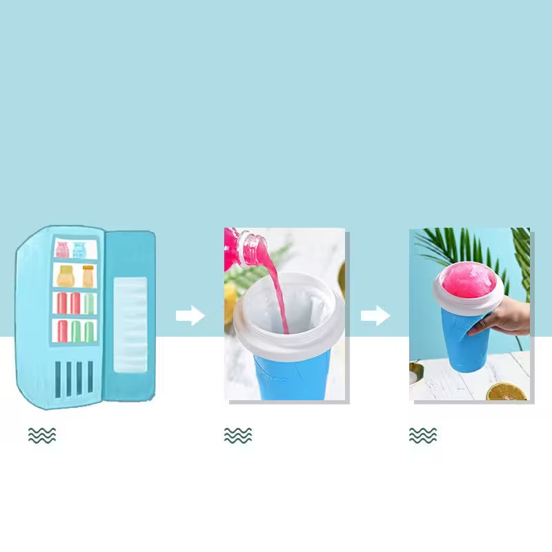 Smoothie Cup 300 ml Portable Slushie & Smoothie Maker (Blue / Mint / Pink / Yellow)