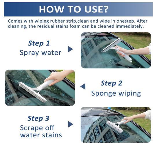 Sparkle and Shine with Professional Double Sided Spray Glass Scraper!