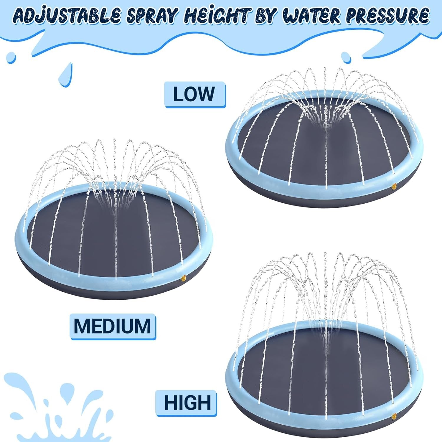 Adjust Spray Height by water pressure