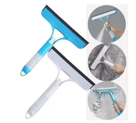 Cleaning tool with squeegee blade on a white background