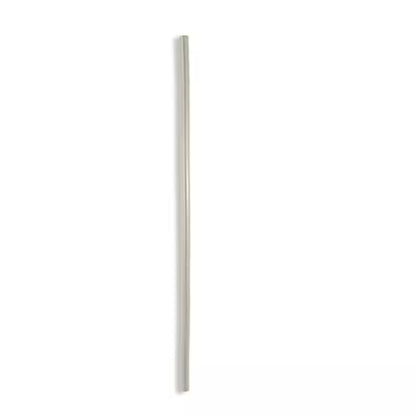 Thin vertical white rod on a white background