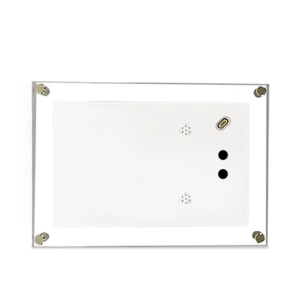 The back side of the digital picture frame - insert your USB memory card and enjoy