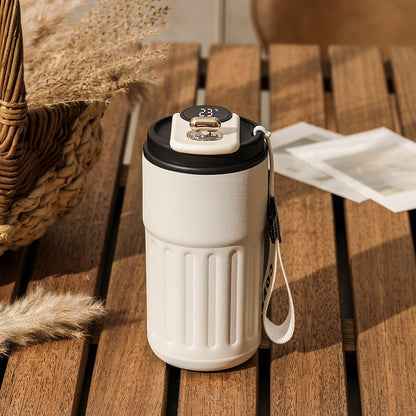 Fog White Black Thermos Cup