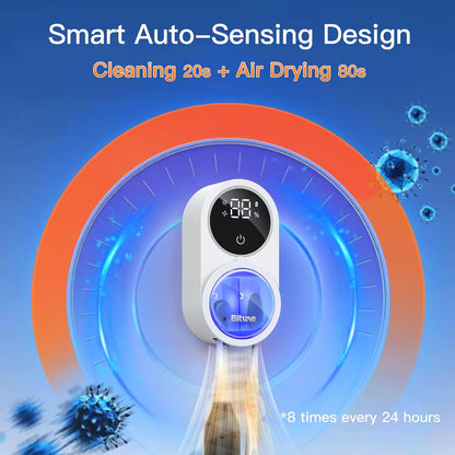 Digital cleaning device with a blue and orange circular design, featuring the brand 'Biteve'.
