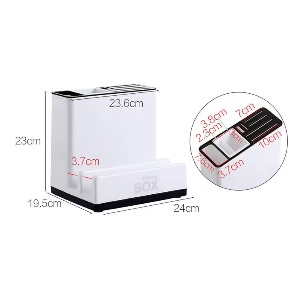 White box with dimensions labeled on a white background