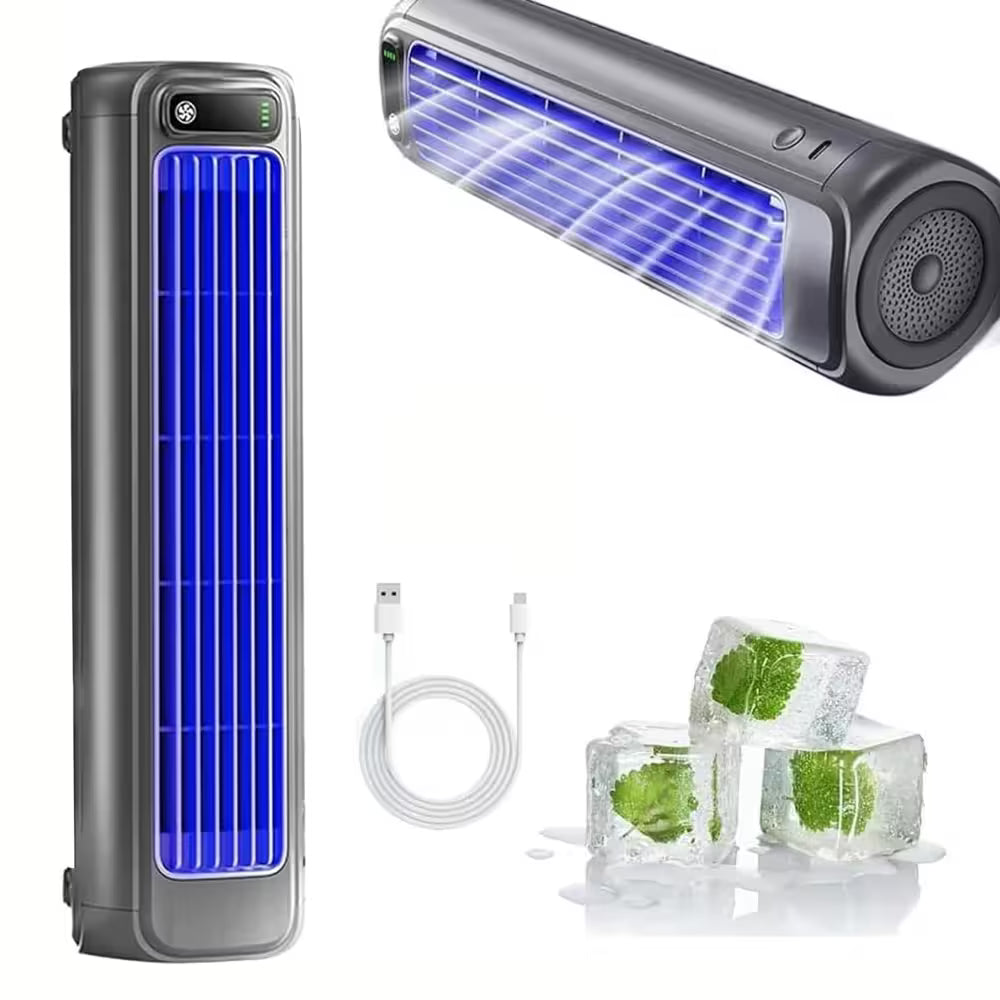 Wall Mounted Bladeless Fan 2026 – Ultra Quiet Tower Fan with LED, Desktop & Wall Mount, 3-Speed Cooling for Bedroom & Office