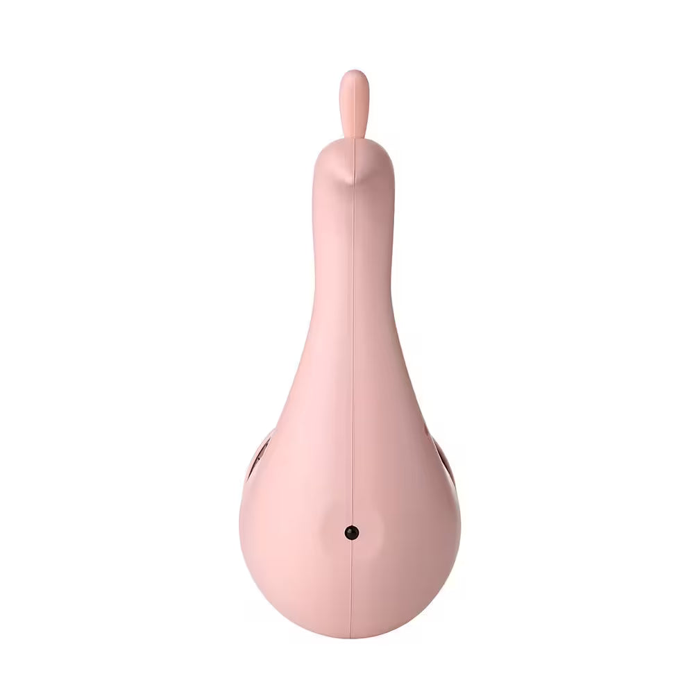 Pink pear-shaped object on a white background
