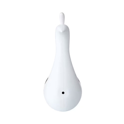 White pear-shaped object on a white background