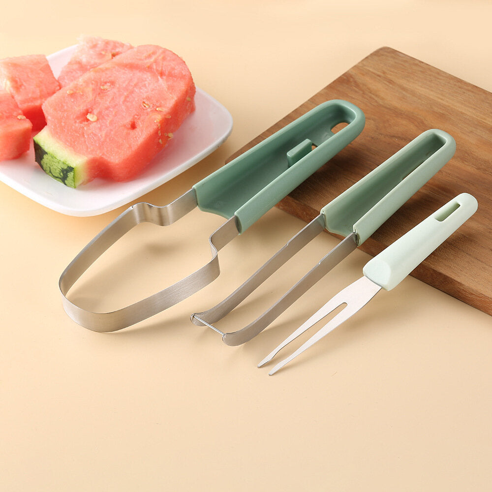 Space-Saving Efficiency: With its integrating structure and stackable feature, our Watermelon Cutter Slicer is effortlessly stored in your kitchen, freeing up valuable counter space and providing easy access whenever you need it.