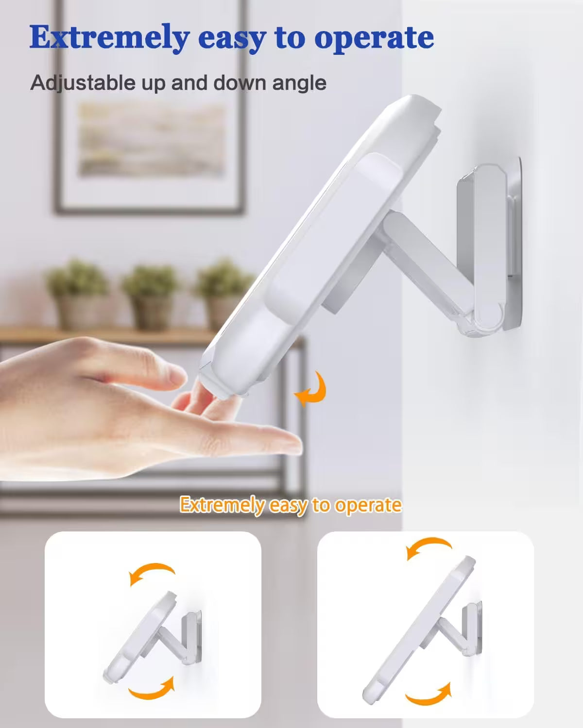 Waterproof Shower Phone Holder Wall Mount – Touch Screen, 60° Anti-Drop Lock, Universal Fit Up to 6.8"