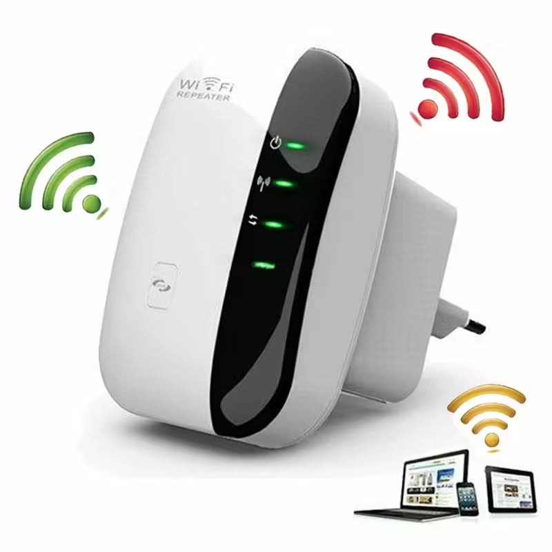 WiFi Extender Signal Booster for Home | 300Mbps Wireless Repeater | Repeater & AP Mode | RJ45 LAN Port | All Routers Compatible