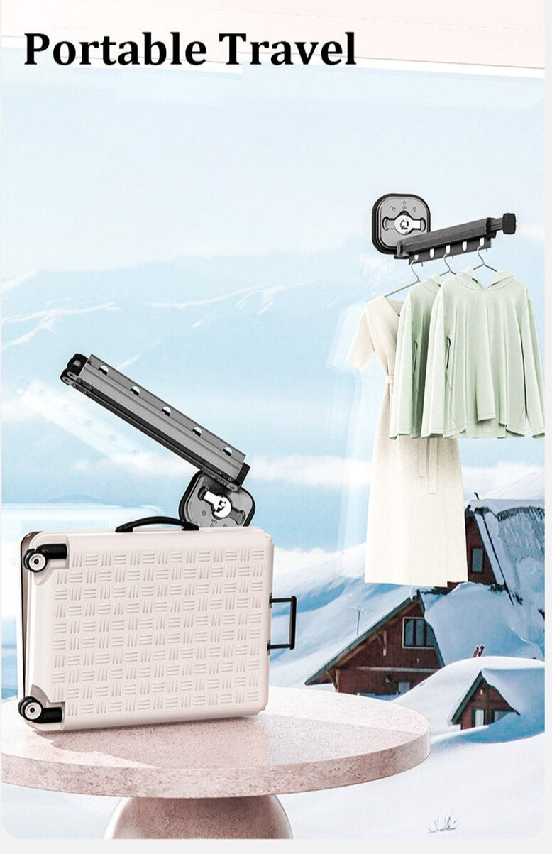 You can take your clothes drying rack on the go