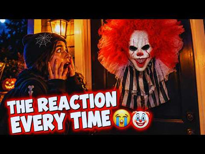 Halloween Spooky Redhead Clown Wreath – 70cm Latex Face, Scary Front Door Decoration for Haunted House & Party YouTube Video