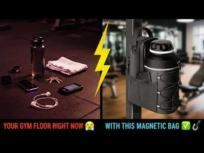 Magnetic Gym Bag Water Bottle Holder | Crossbody Bottle Carrier with 4 Magnets For Gym, Hiking & Sports YouTube Video