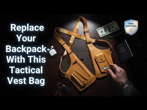 Double Shoulder Armpit Bag For Men, Tactical Crossbody Vest Bag for Travel, Streetwear & Everyday Carry, 8 Colors YouTube Video