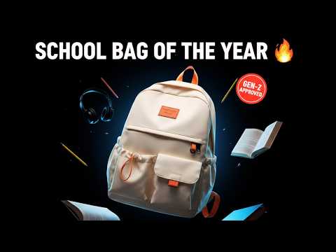 School Backpacks | Multi-Pocket Laptop Bag with Contrast Straps & Drawstring Side Pockets | Unisex Aesthetic College Bag YouTube Video