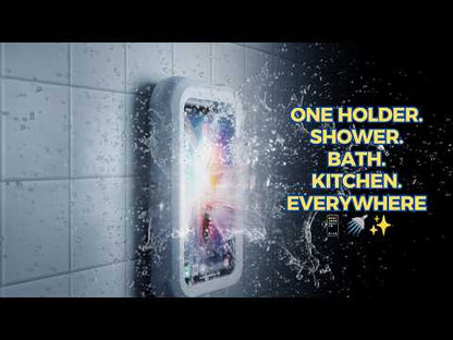 Waterproof Shower Phone Holder Wall Mount – Touch Screen, 60° Anti-Drop Lock, Universal Fit Up to 6.8"