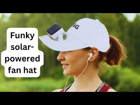 USB Rechargeable Solar Fan Hat YouTube Video
