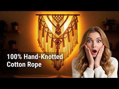 Big Macrame Wall Hanging | Hand-Knotted Cotton Rope Tapestry | Bohemian Wall Décor | Living Room Bedroom Nursery YouTube Video