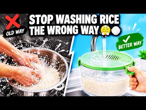 Rice Washer Strainer with Lid – Snap-Lock Colander for Rice, Beans & Veggies (No Mess, No Spills!) YouTube Video