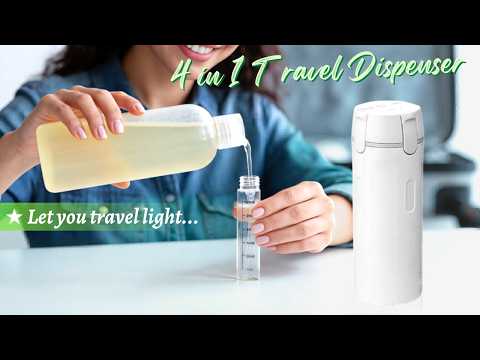 4-in-1 Leak-Proof Travel Bottles Set - Refillable Toiletry Containers for Shampoo, Conditioner & Body Wash YouTube Video