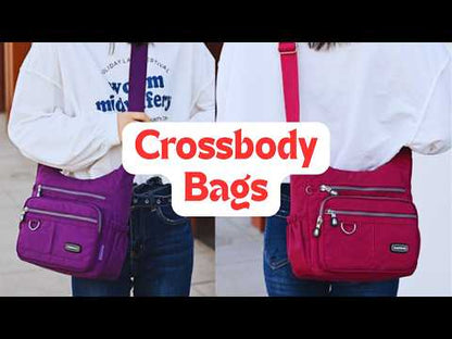 Waterproof Crossbody Bags for Women with Multiple Zipper Pockets Lightweight Travel Shoulder Purse YouTube Video